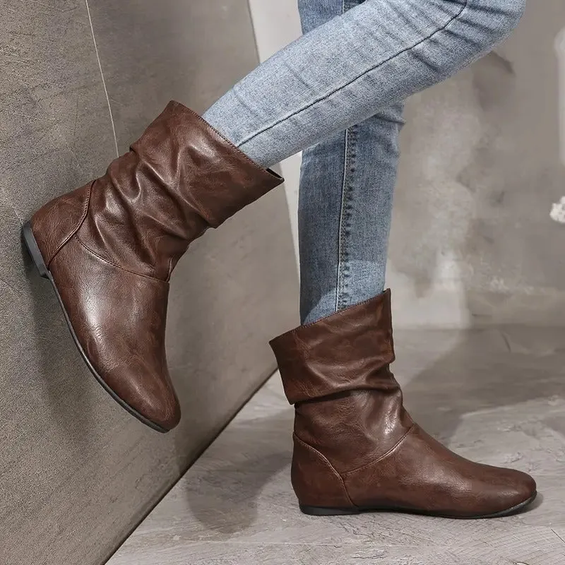 Women's Solid Color Trendy Boots👢👢