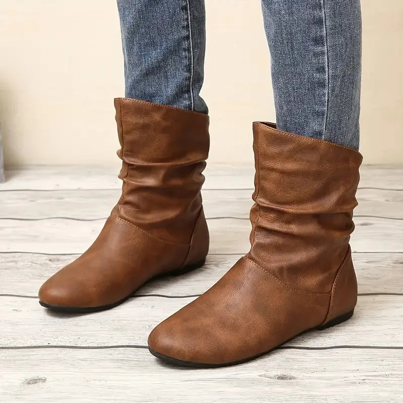 Women's Solid Color Trendy Boots👢👢