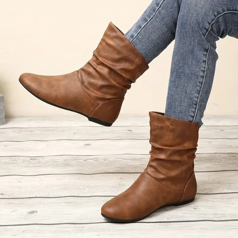 Women's Solid Color Trendy Boots👢👢