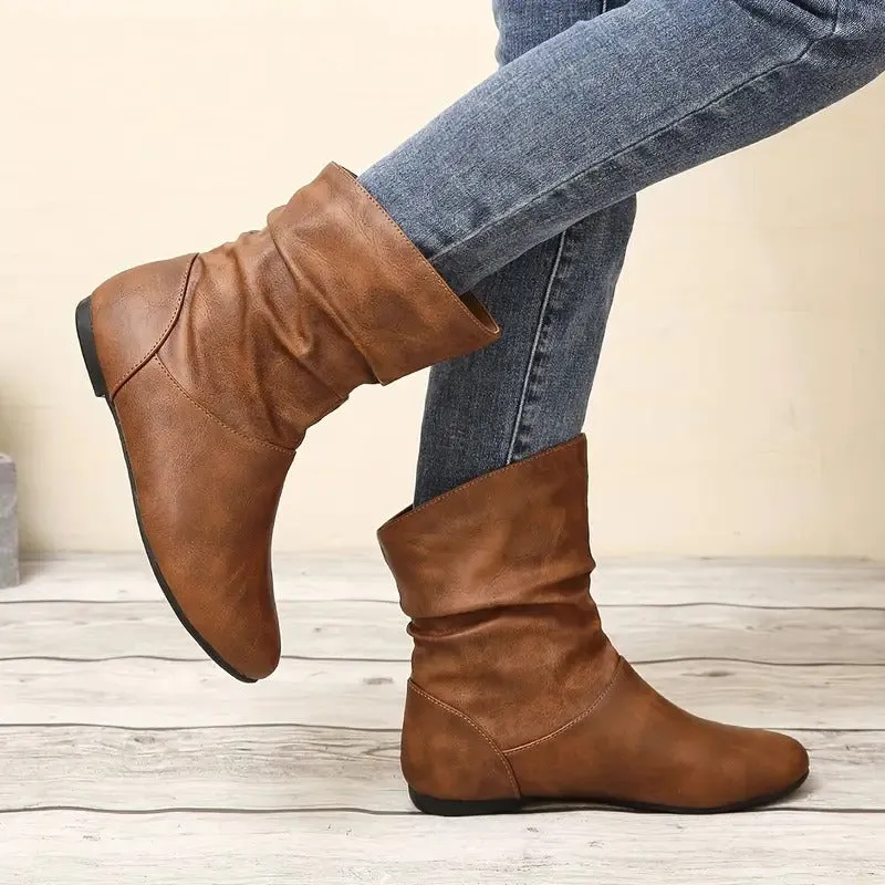 Women's Solid Color Trendy Boots👢👢