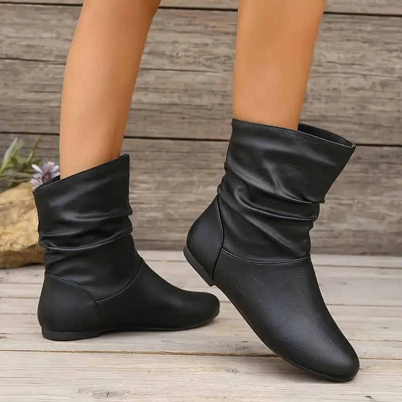 Women's Solid Color Trendy Boots👢👢