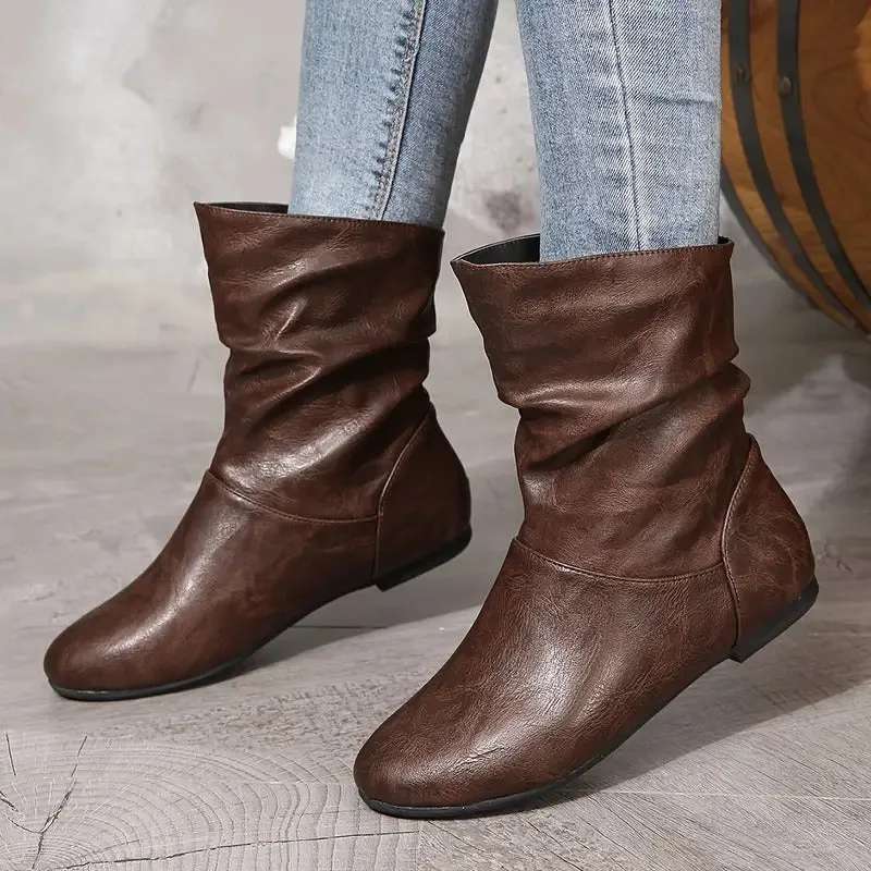 Women's Solid Color Trendy Boots👢👢