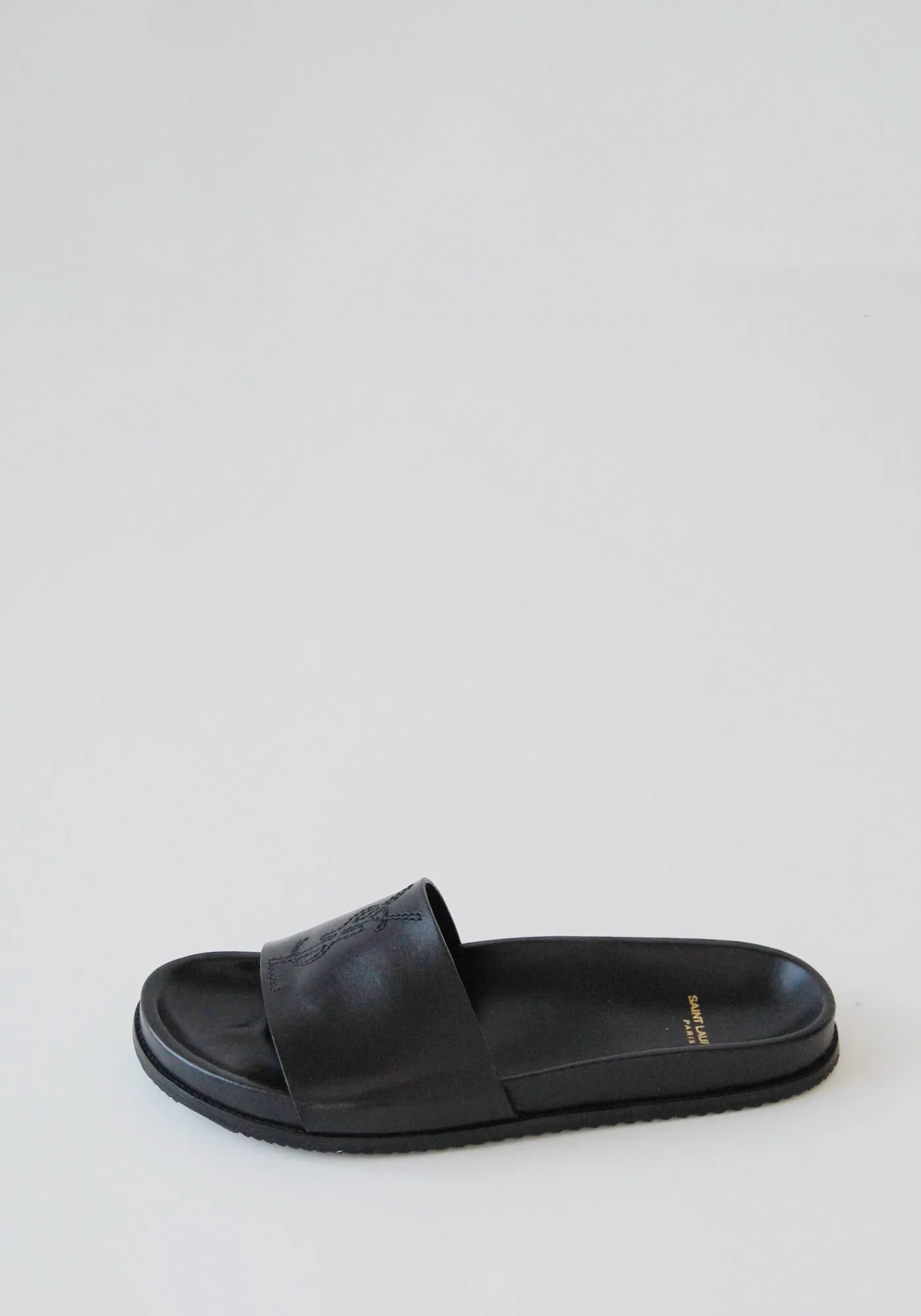 YSL Black Slides | Size: 40