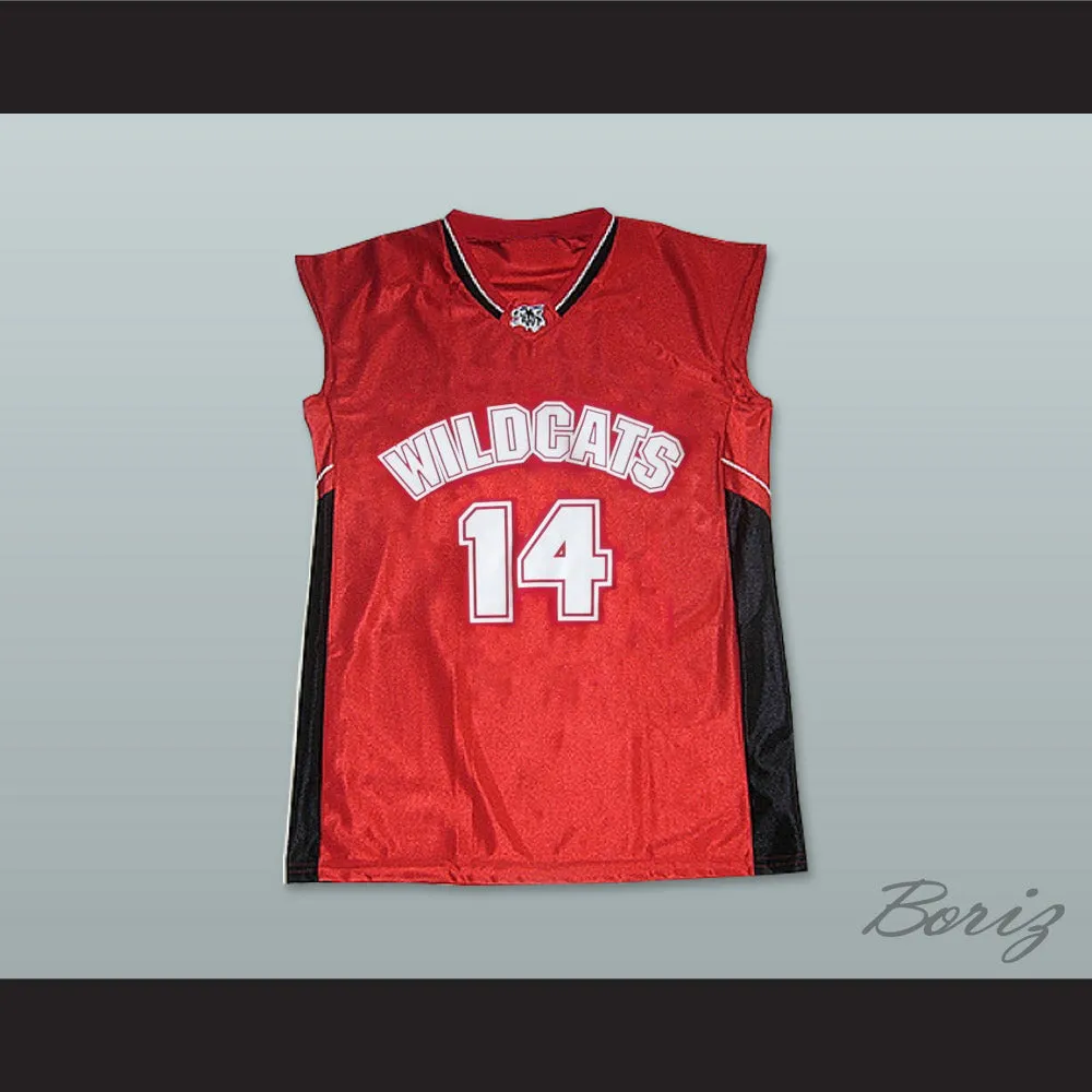 Zac Efron Troy Bolton 14 East High School Wildcats Home Basketball Jersey